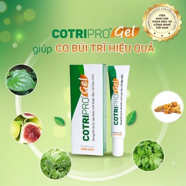 [HCM][CHÍNH HÃNG ] COTRIPRO gel kem bôi trĩ
