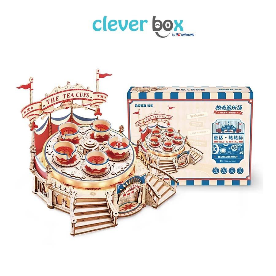 Đồ Chơi Sáng Tạo Lắp Ráp Gỗ 3D Robotime - Vòng Xoay Tách Trà Tilt-A-Whirl