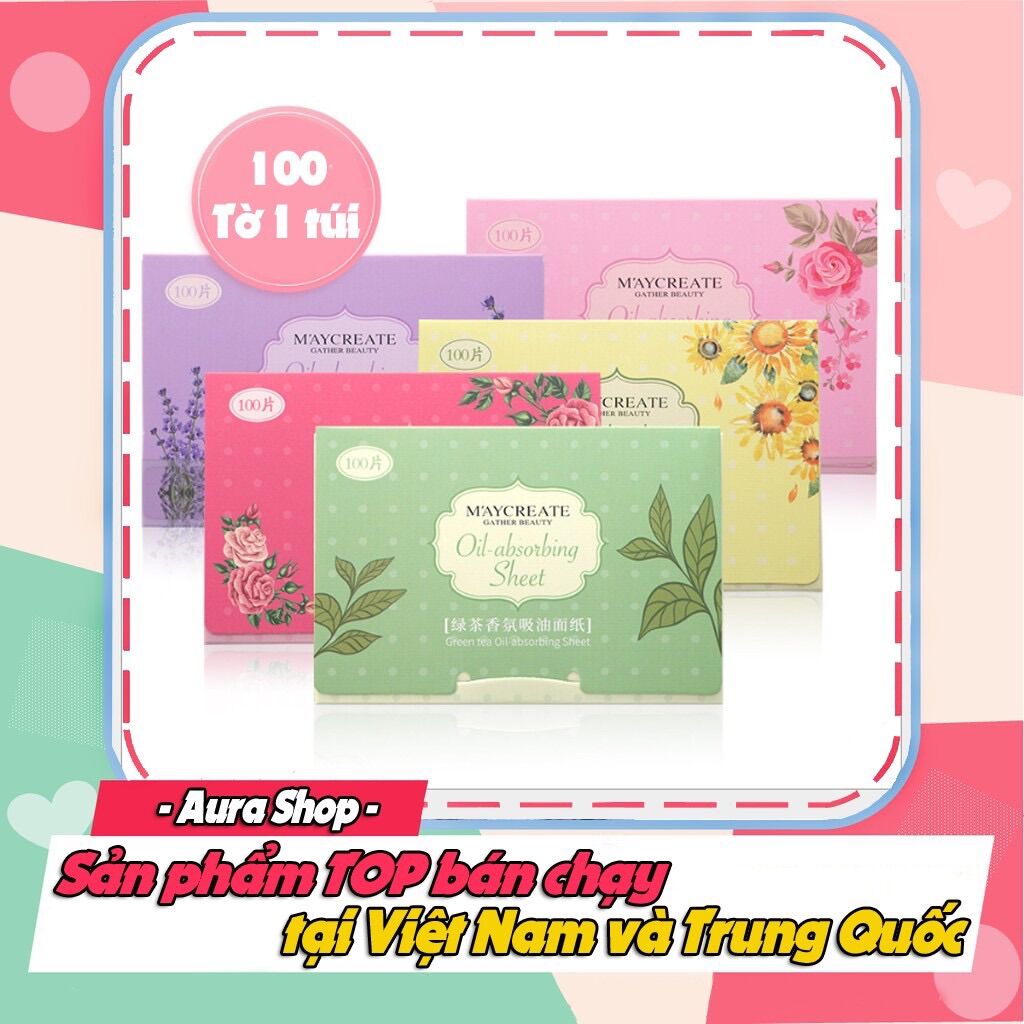 Giấy thấm dầu 100 tờ maycreate gtd100