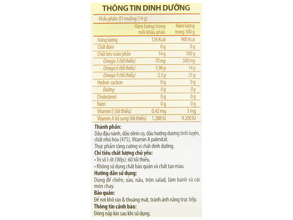 Dầu Ăn Meizan Gold 1L ( combo 2 chai)