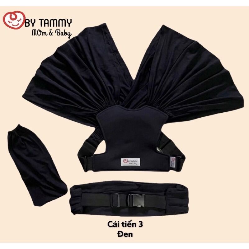 Địu vải sling cho bé Tammy-[CẢI TIẾN 3]- trợ lực bấm- chỉnh size