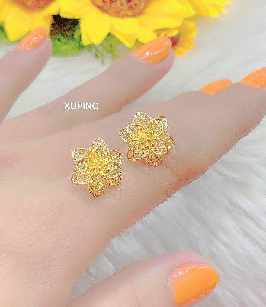 [ Bền màu - Loại I ] Đôi bông tai cưới, đôi bông tai nữ mạ vàng 24k Mẫu 03.170521