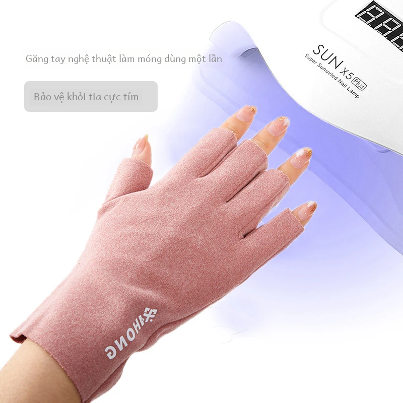 Bảo Vệ Tia UV Móng Tay Nghệ Thuật Găng Tay 1 Chống Bức Xạ Bảo Vệ Cho Đèn Gel Led Dụng Cụ Làm Móng Tay