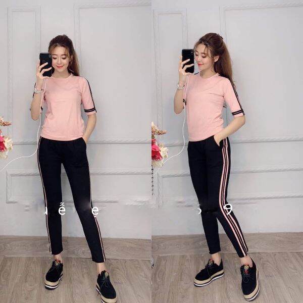 Bộ đồ thể thao nữ thun cotton mát mịn