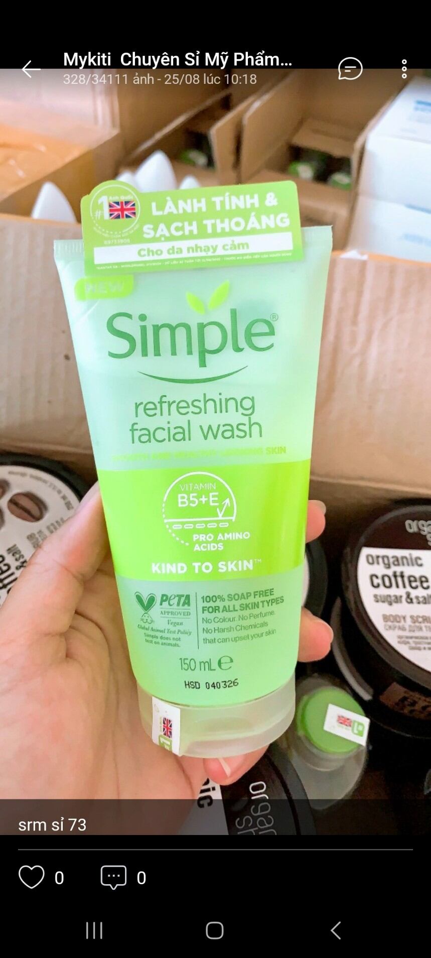 Sữa rửa mặt simple 150ml
