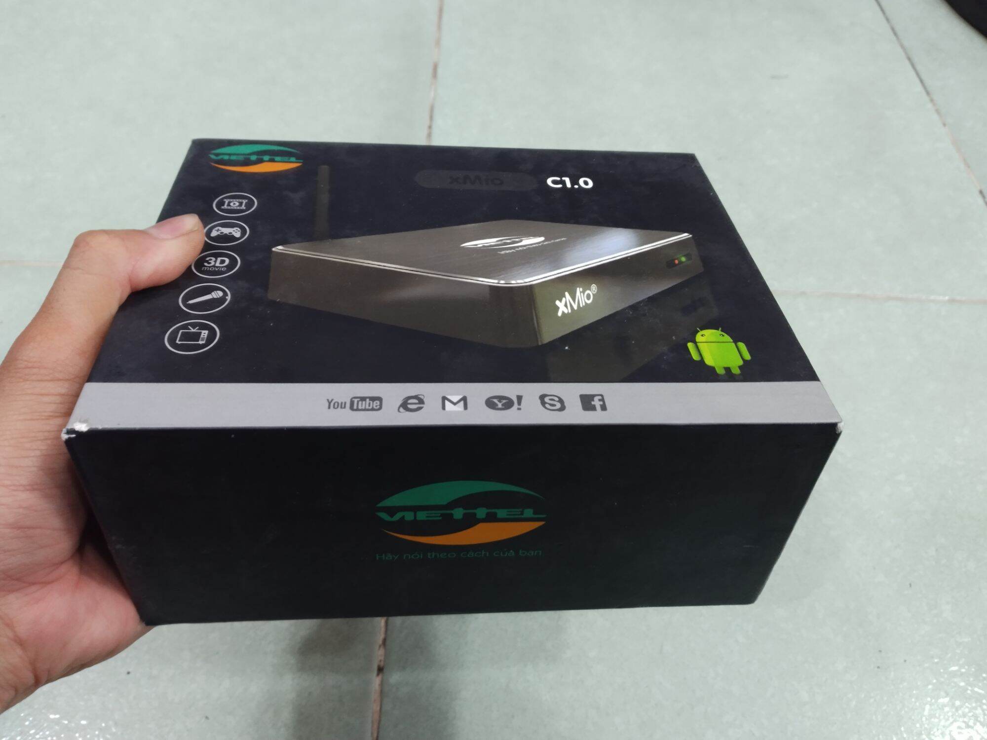 Androidtv box Viettel Xmio C1.0 Amlogic8720: adapter, remote.HDH: android Jelly Bean, không lên hình