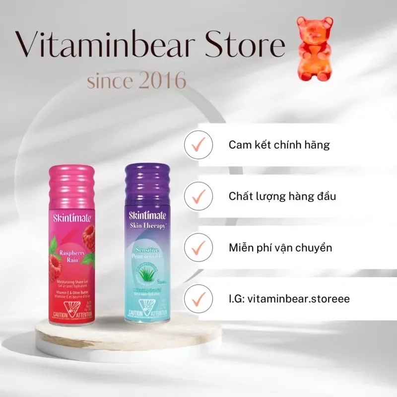 Bọt Cạo Lông Skintimate Moisturizing Shave Gel 198g