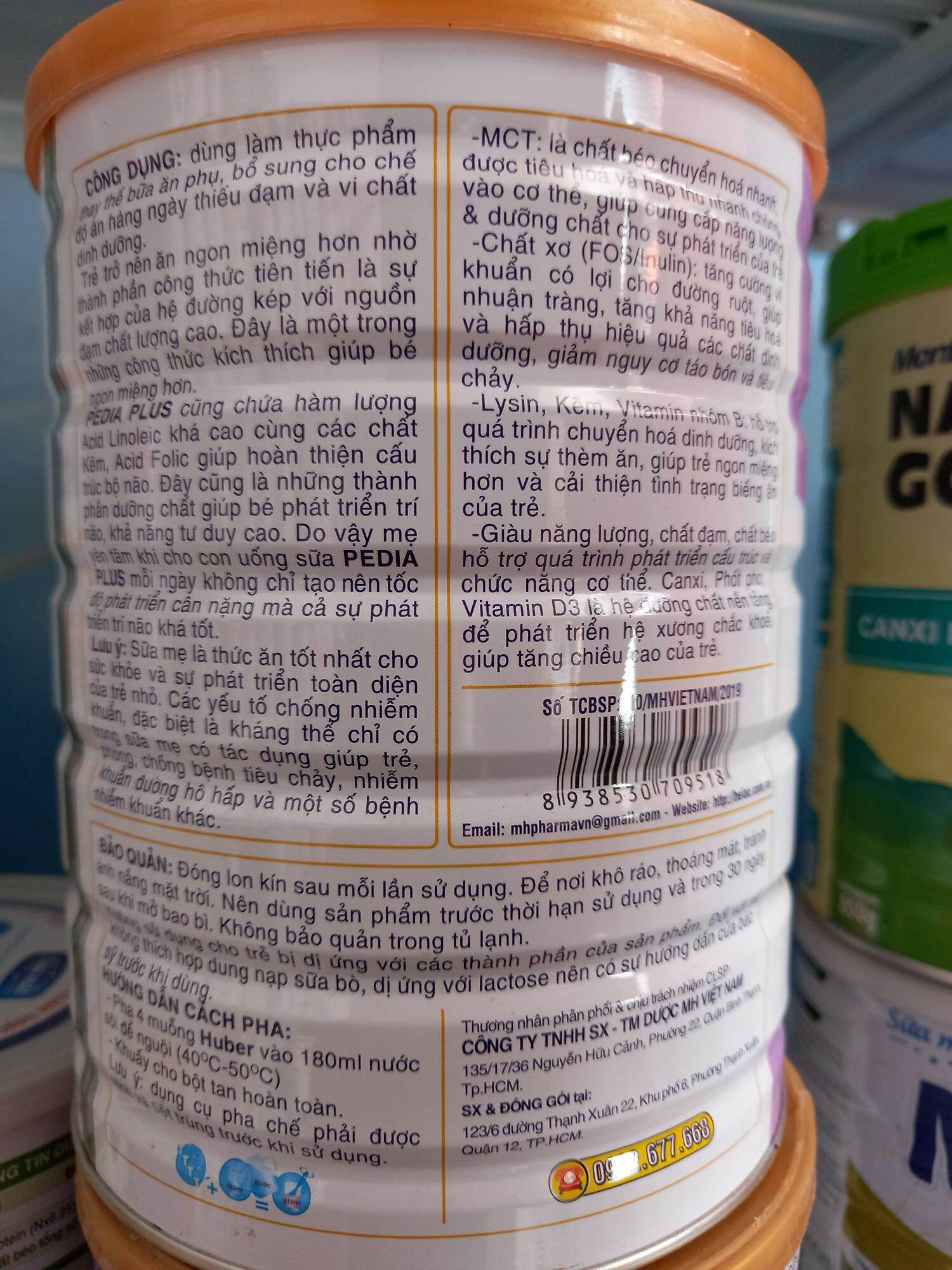 Sữa bột cho bé biếng ăn, kích thích tăng cân 900g