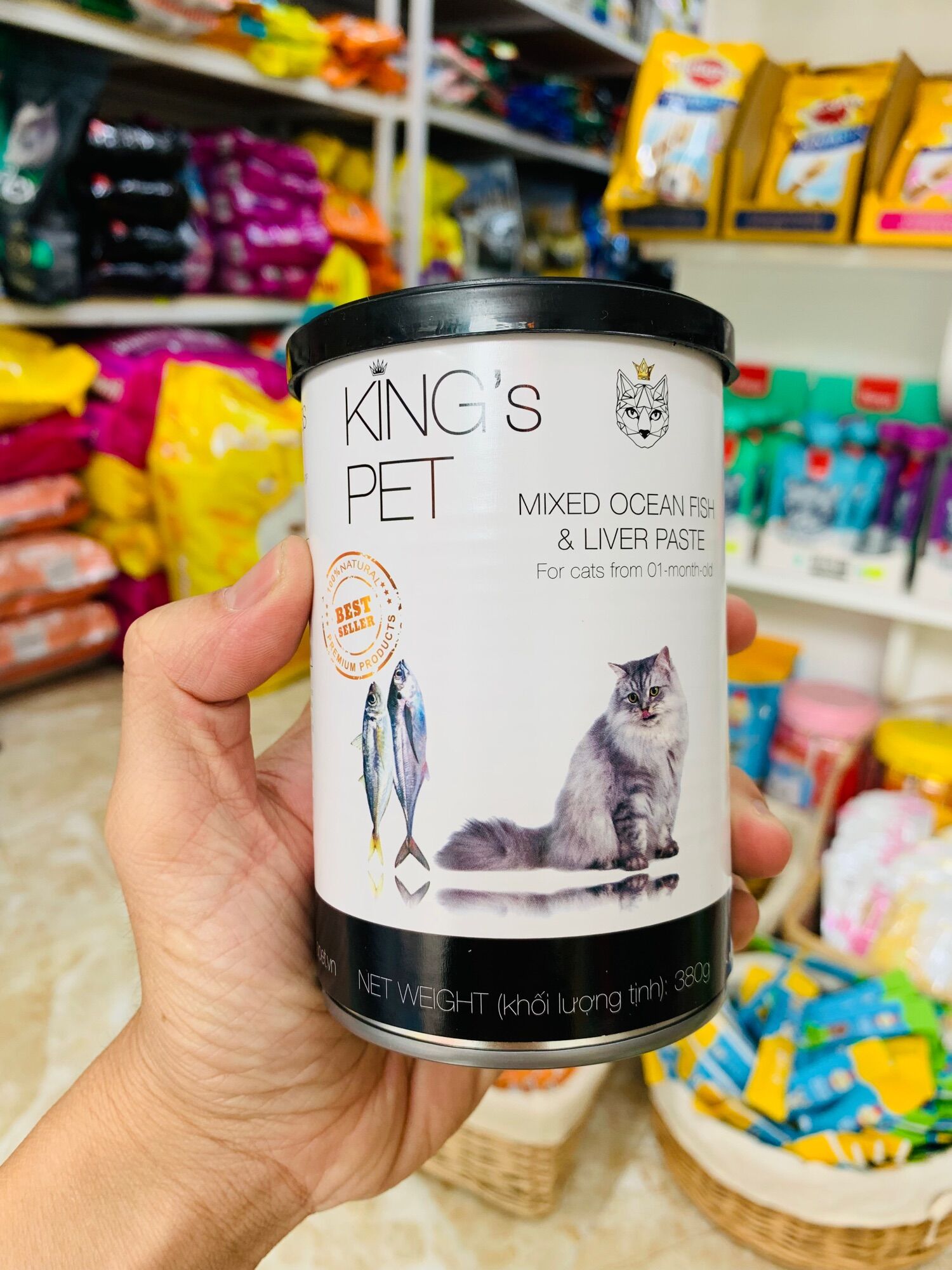 Pate cho chó mèo King Pet 380g