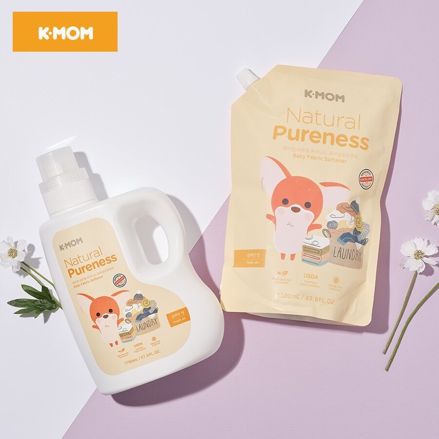 Nước giặt/ xả 1.3l thảo mộc cho bé Kmom