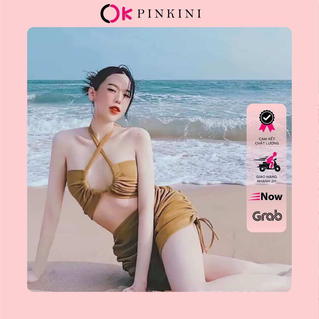Bikini đồ bơi 2 mảnh quần váy kín đáo 2m01
