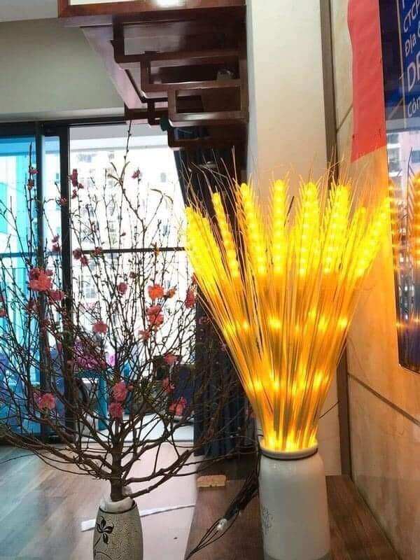 Đèn Led Bông Lúa Mạch Thần Tài Bông Lúa Vàng Đèn Trang Trí Bàn Thờ Phòng Khách Tết