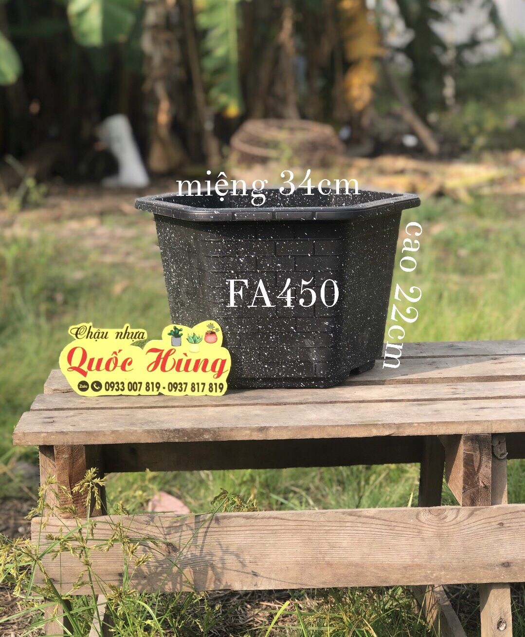 Combo 5 chậu fa450 đen