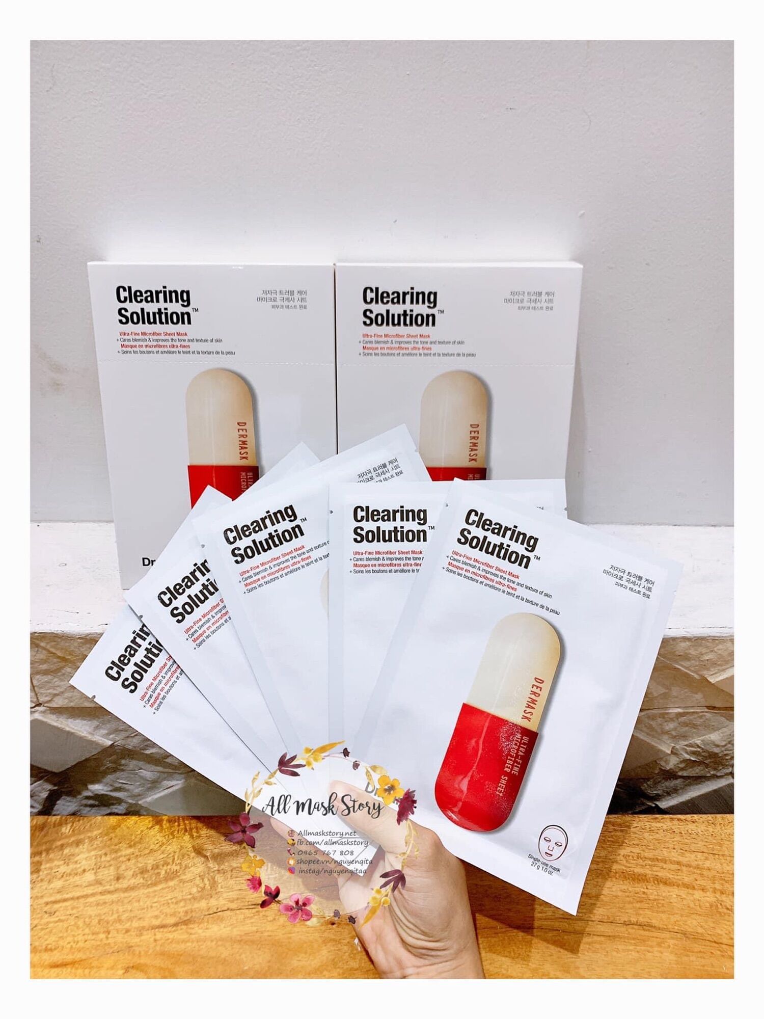 Mặt nạ dr jart+ đỏ clearing solution làm dịu da
