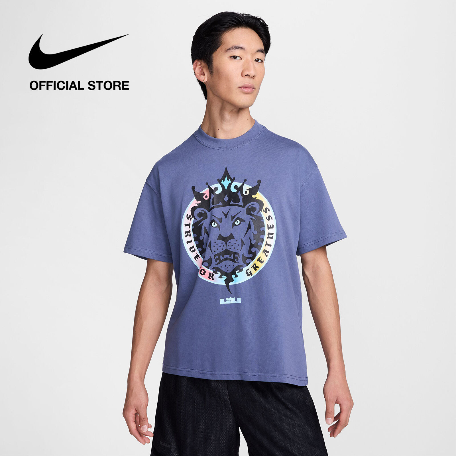 Áo thun nam Nike Mens LeBron James Max90 Basketball T-Shirt - Diffused Blue