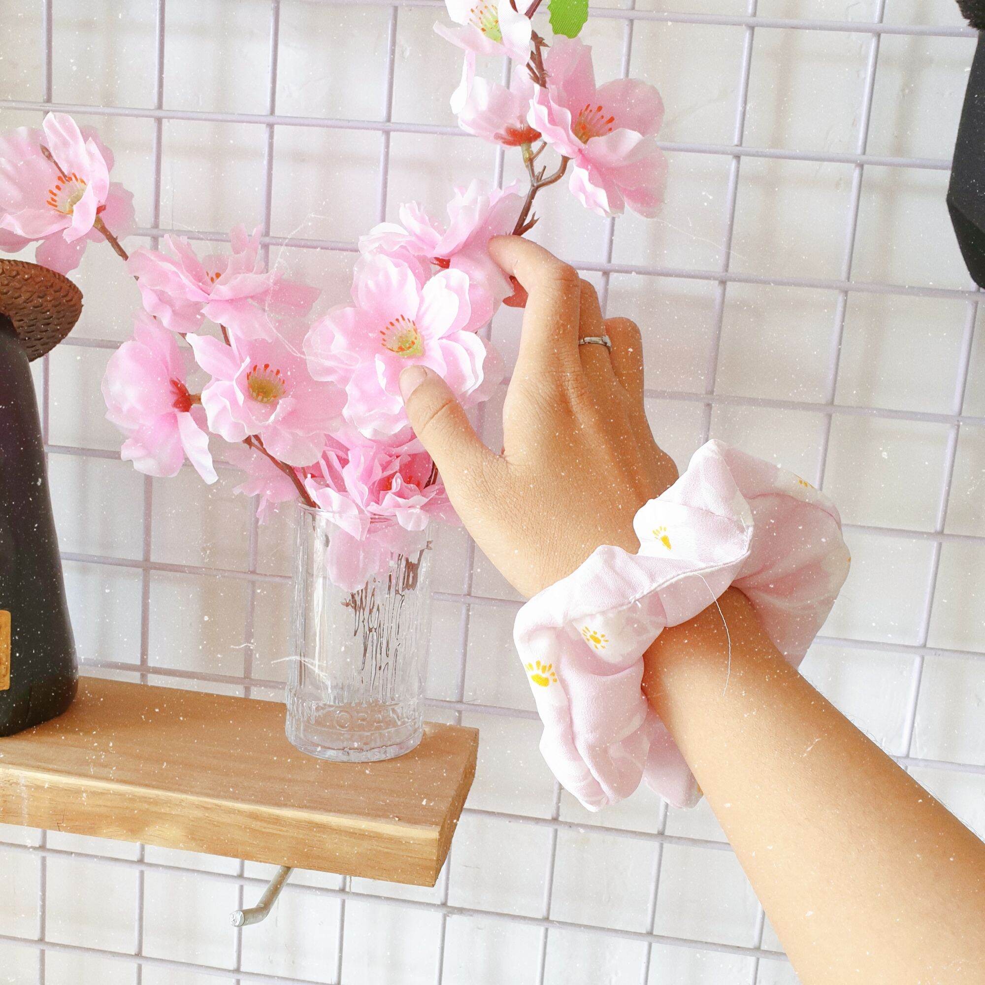 [ Tiệm Tháng Tư ] Buộc tóc Vải Hoa