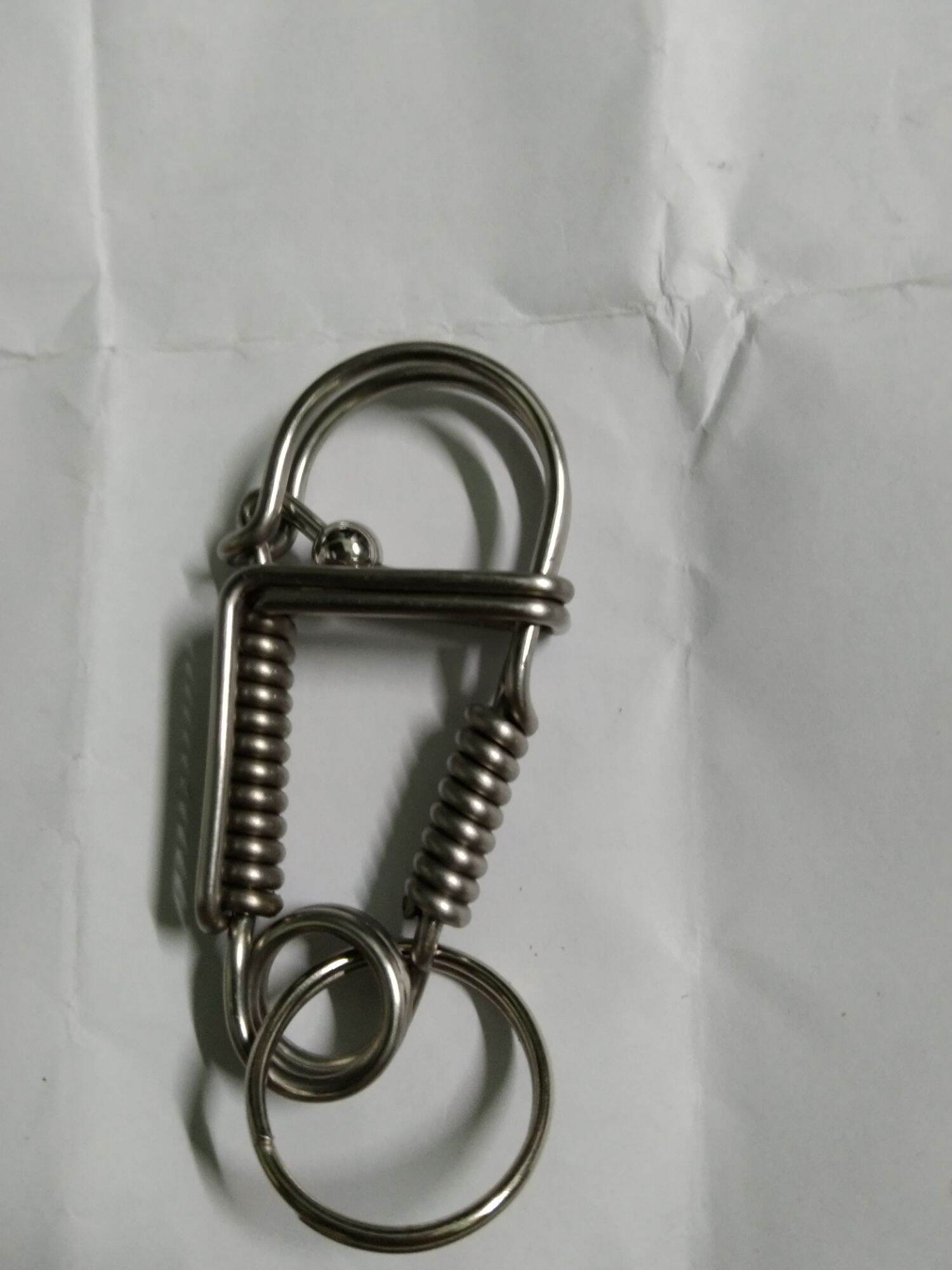 Móc khóa inox hàng 304 kiểu phối đơn giản nhỏ gọn bền đẹp bao chất lượng