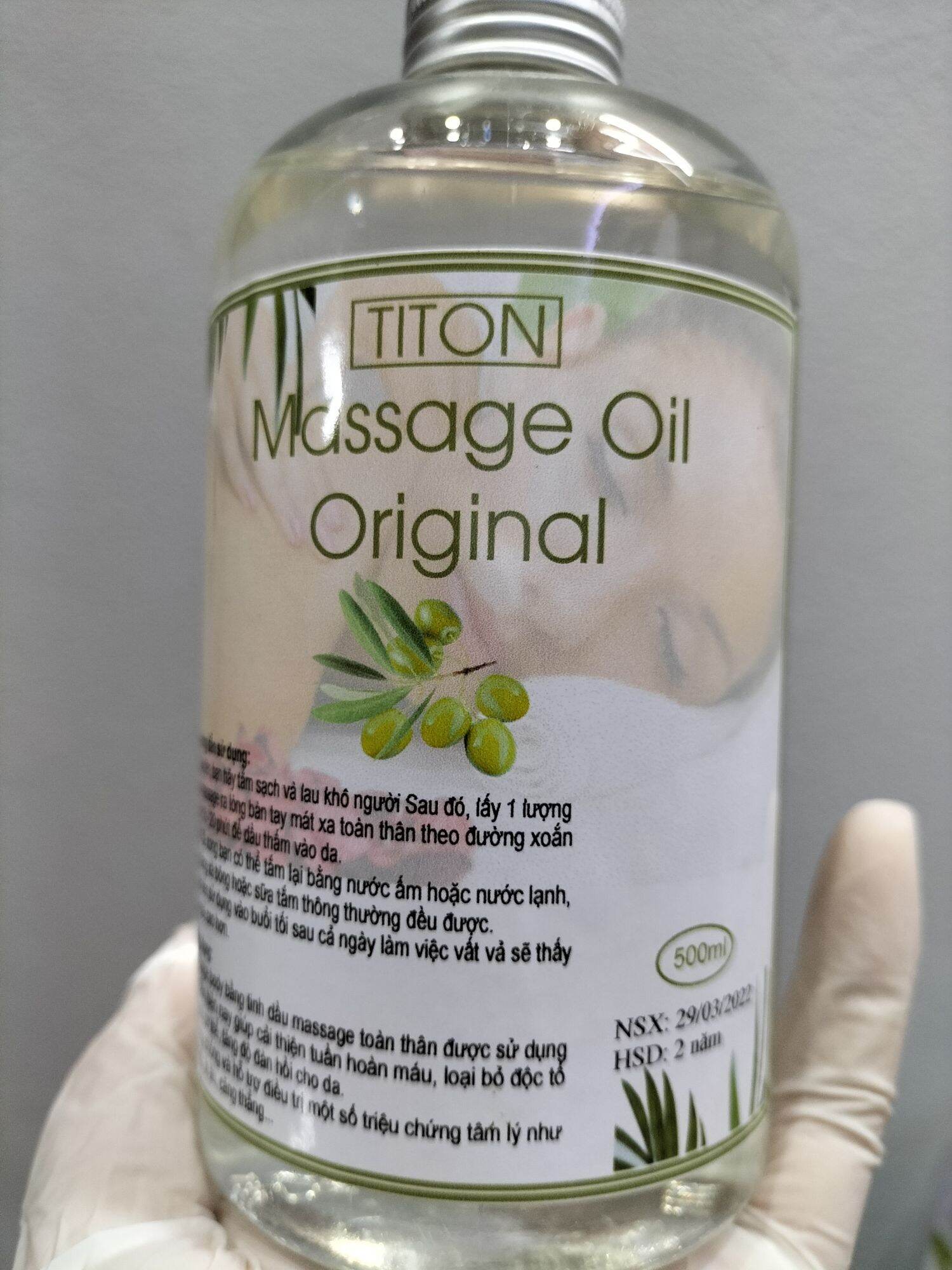 dầu massage body 500ml không mùi cực trơn mềm