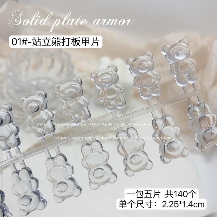 Móng đặc trong suốt sơn mẫu thạch các hình (120 móng)
