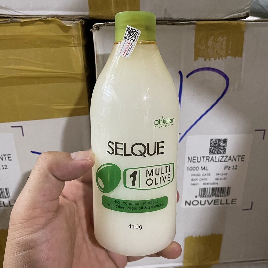 Thuốc uốn tóc Olive ( uốn lạnh ) Selque Obsidian cao cấp 410g/530g