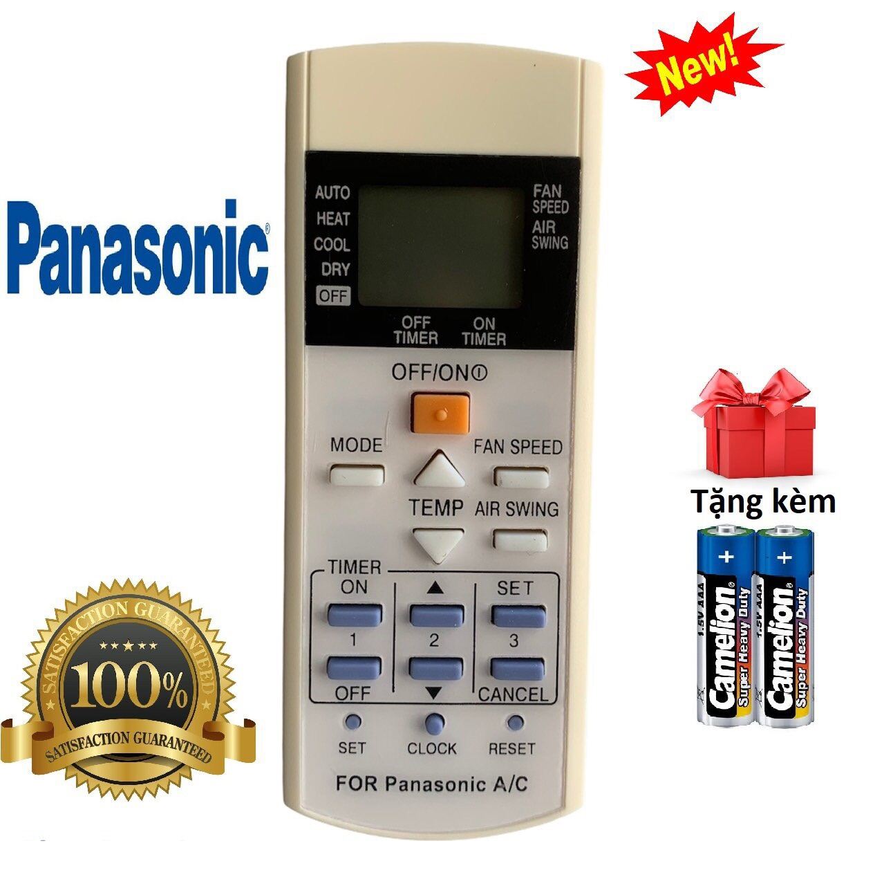 Bảng giá Điều khiển điều hoà Panasonic 1 chiều, remote máy lạnh panasonic - Hàng mới [ tặng kèm pin ]