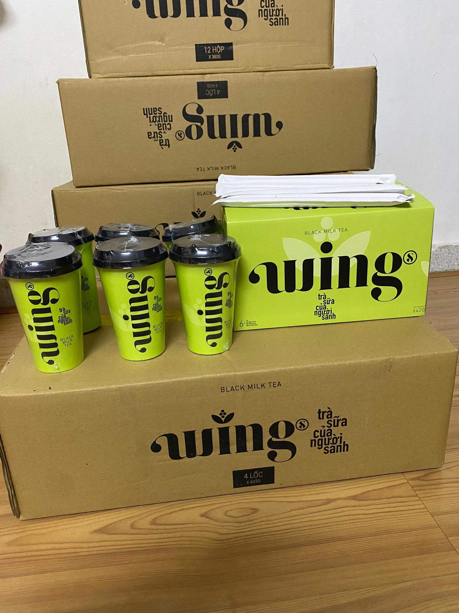 Wings trà sữa hoà tan tiện dụng lốc 6 hộp. Việt nam