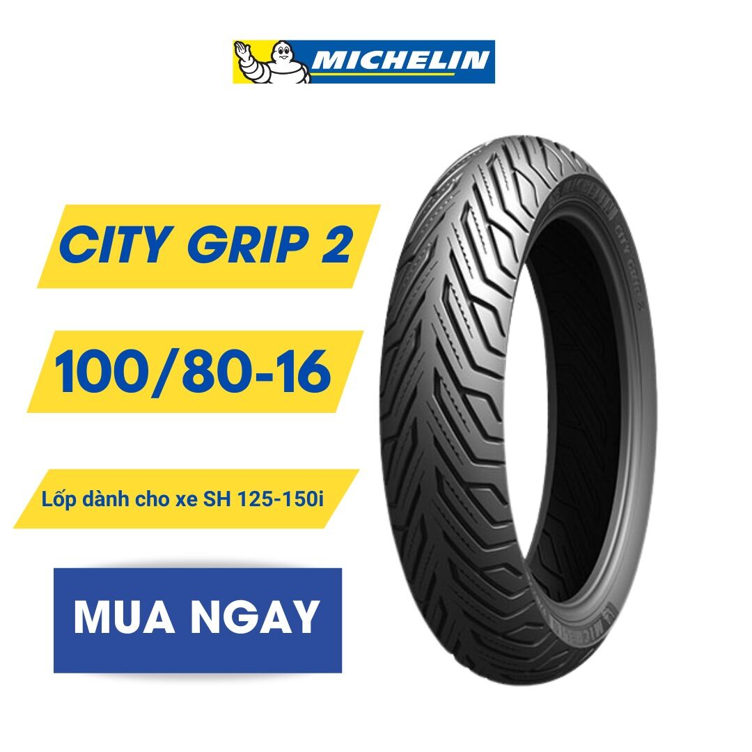 Vỏ lốp xe máy Michelin 100/80-16 TL CITY GRIP 2