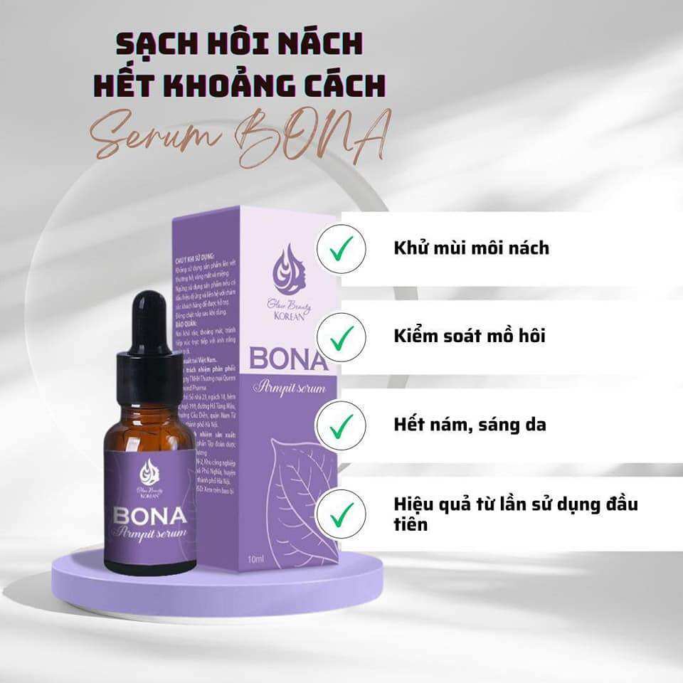 Serum Hôi Nách Bona ngăn ngừa sự phát triển của vi khuẩn gây mùi 10ml