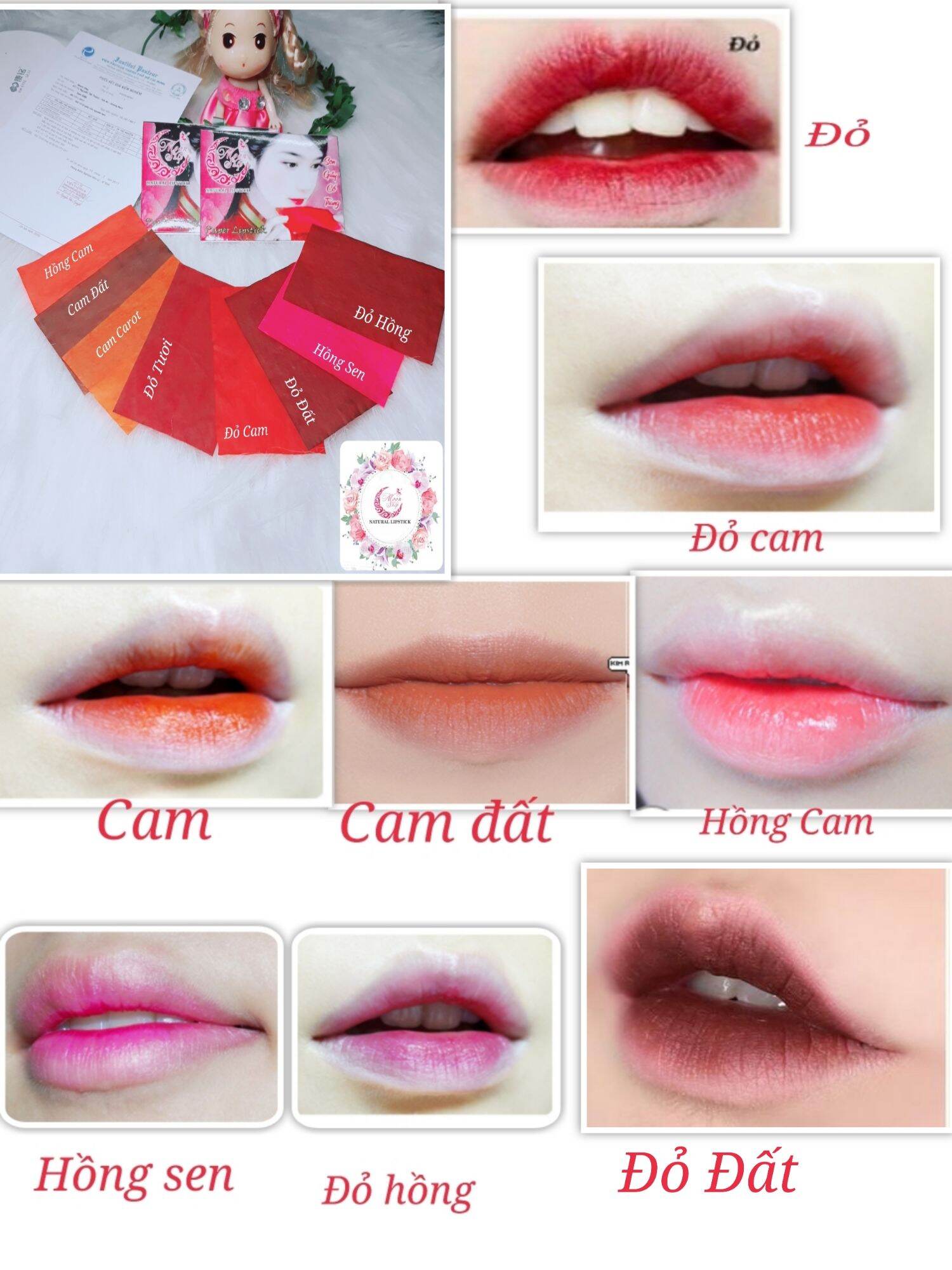 Son giấy cổ trang hộp thổ cẩm Handmade Moon Ship