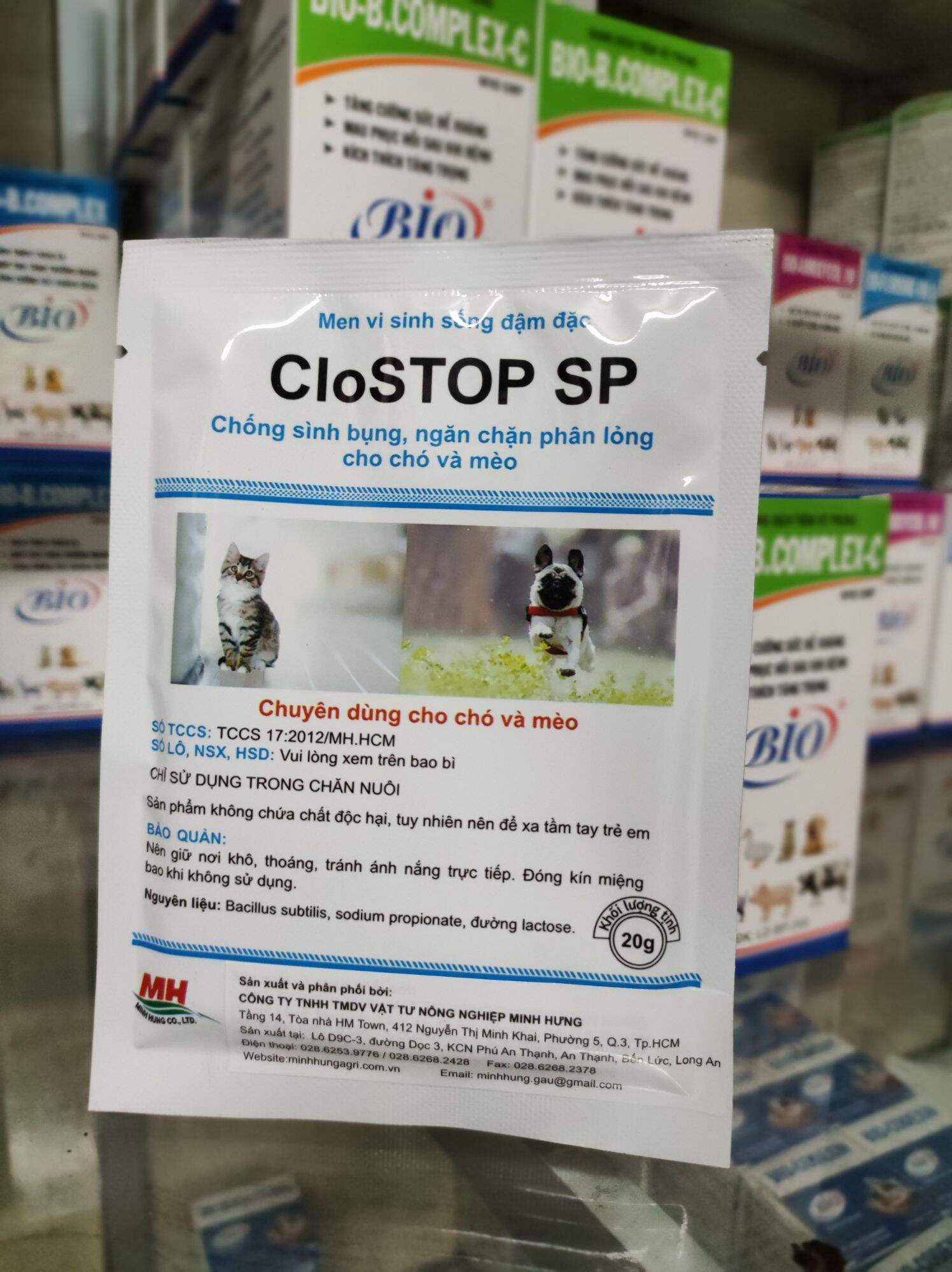 Men vi sinh sống CLOSTOP - hỗ trợ tiêu hóa cho chó mèo