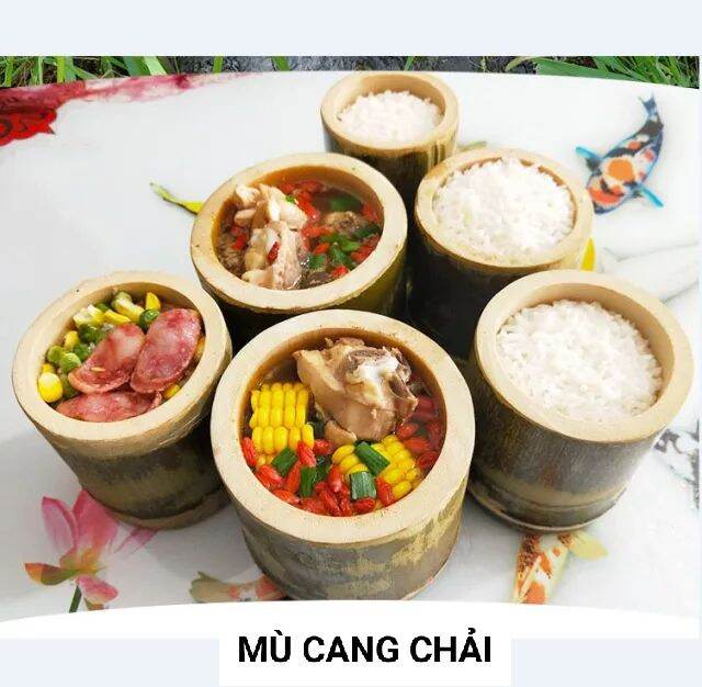 Bát, chén bằng tre tự nhiên dùng ăn cơm, đựng thức ăn cao 8cm
