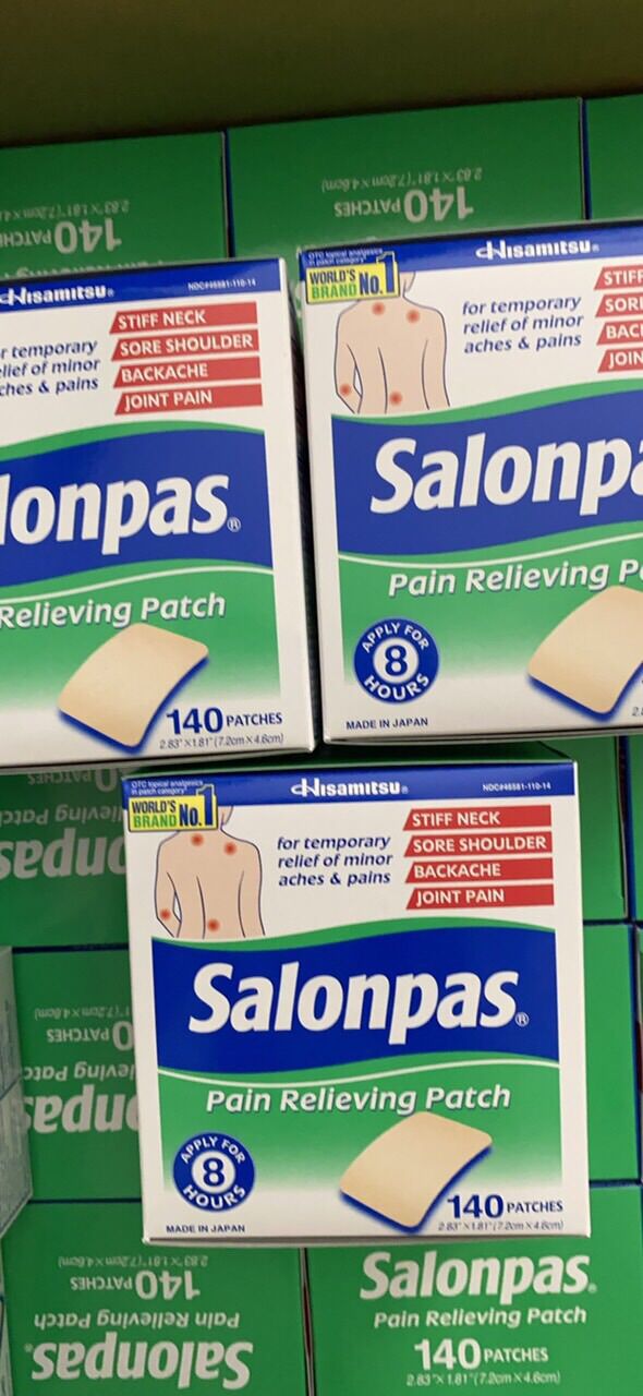 [HCM]Miếng dán salonpas của Mỹ 140 miếng