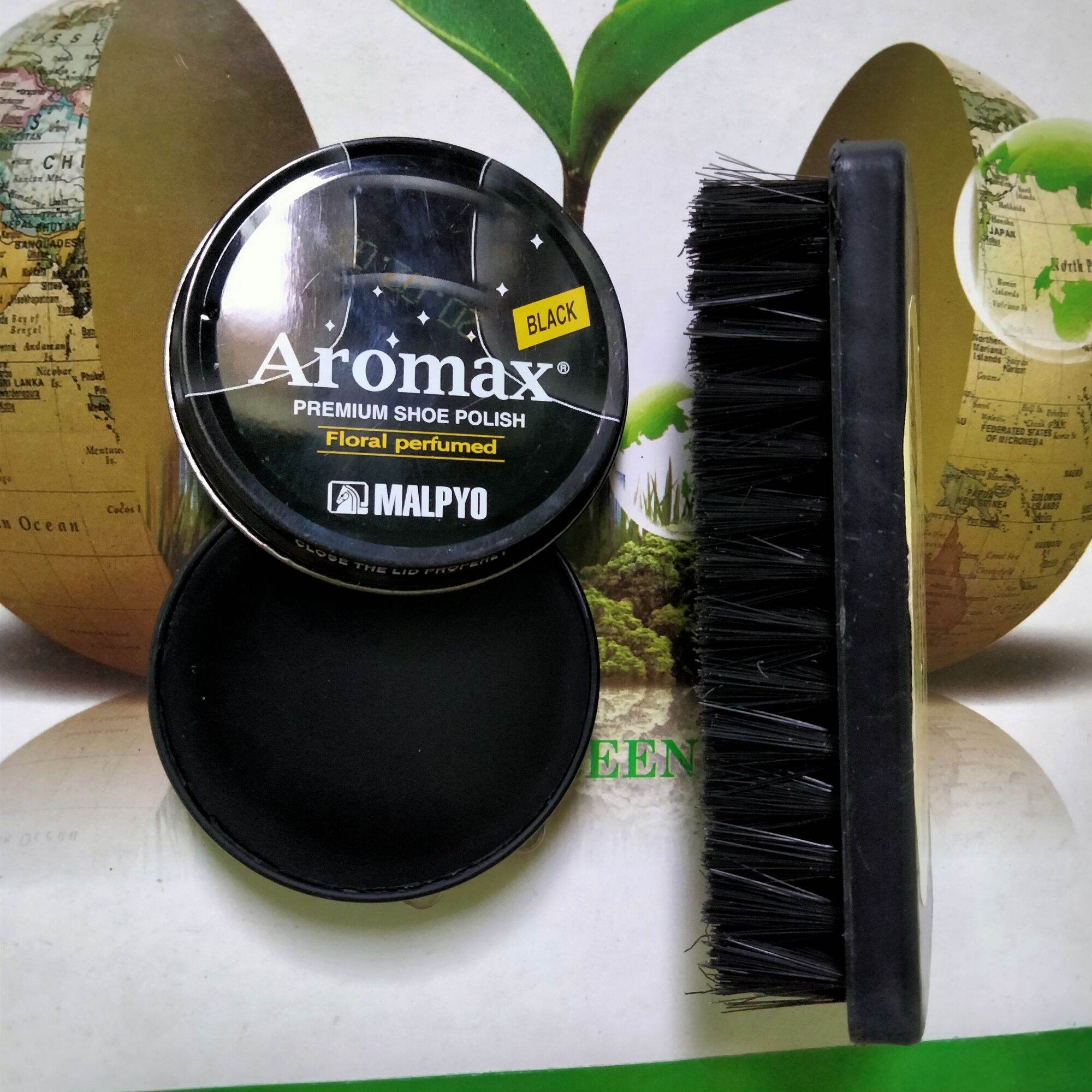 Xi đánh giày aromax + bàn chải đánh giày hình chữ nhật cam kết sản phẩm chính hãng