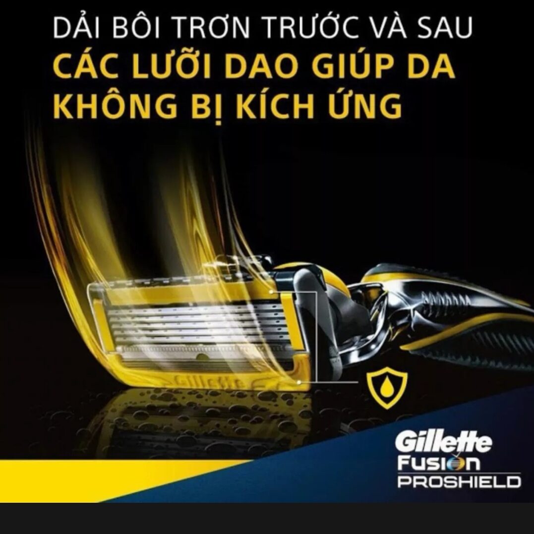 🇻🇳 Lưỡi dao cạo râu Gillette fusion 5 +1 proshield Nhật Bản ( hộp 4 lưỡi )