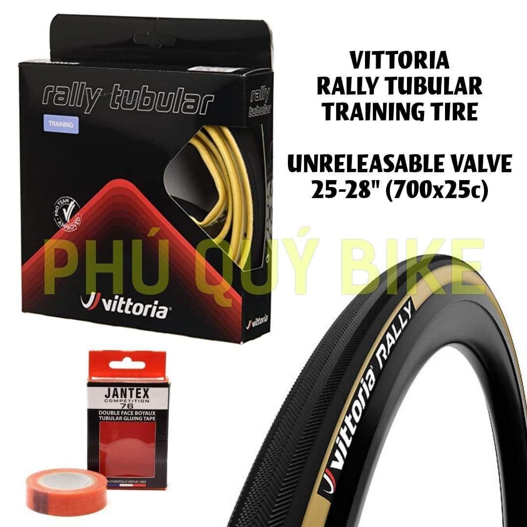 Vỏ xe đạp bozo tubular 700x25c vittoria rally tubular - vỏ liền ruột ko tháo được kim vòi
