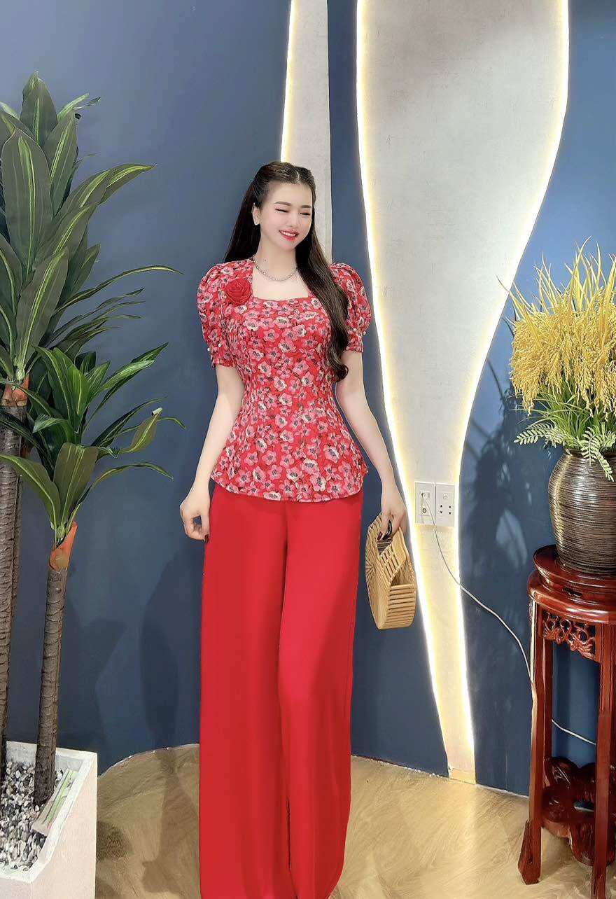 Bộ bà ba đi chùa lụa sang trọng thanh lịch