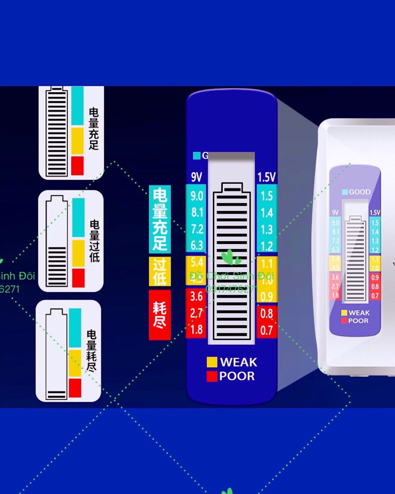 Dụng cụ thử các loại pin