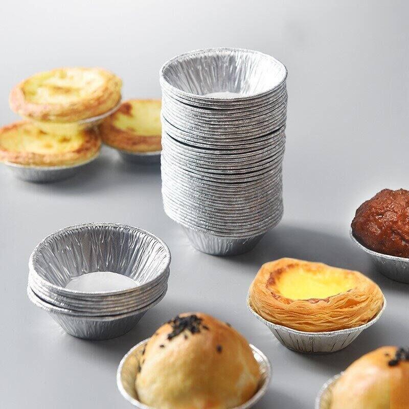 Set 50 cái chén giấy bạc nướng hàu nướng bánh tart