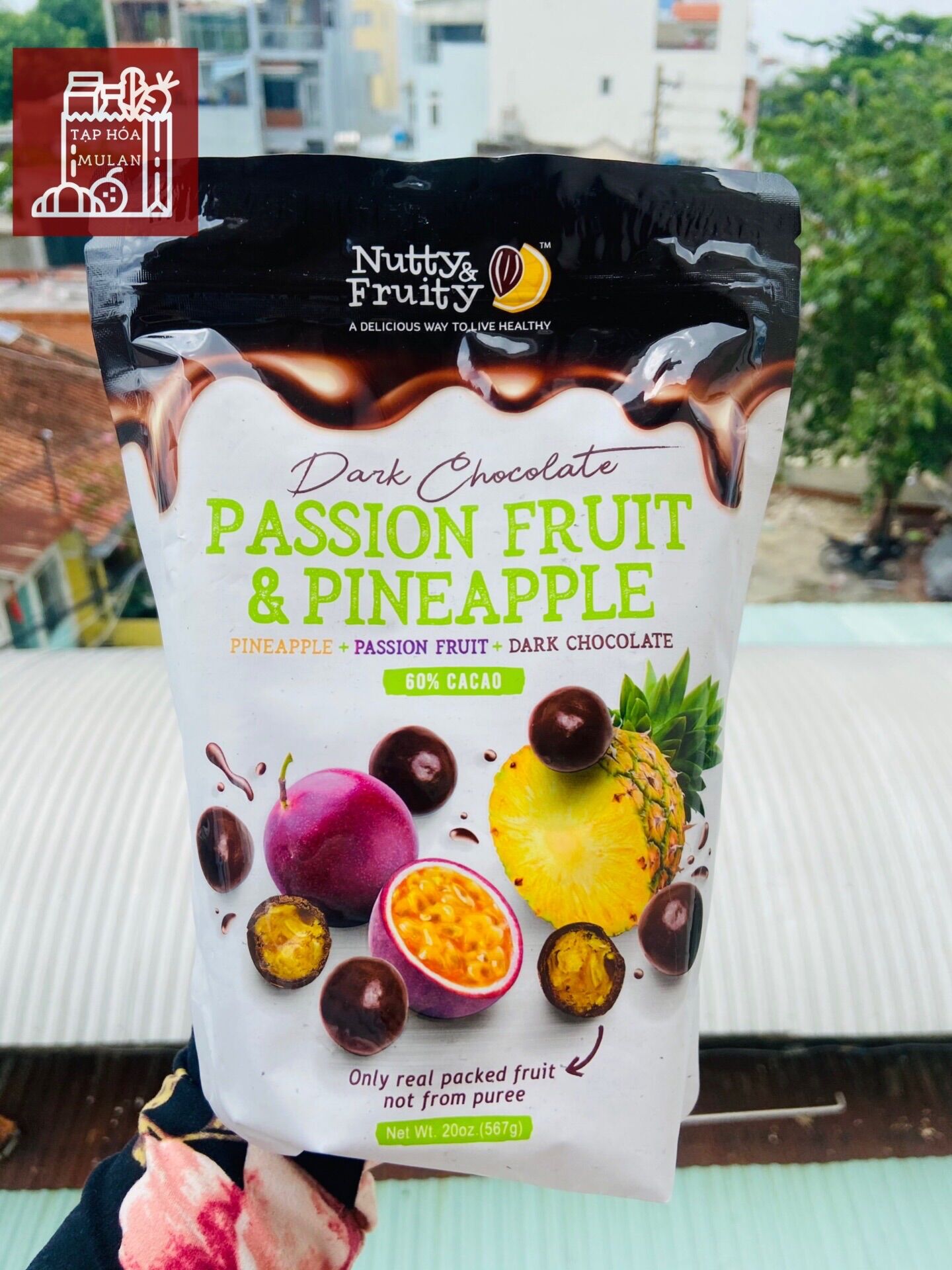 Socola đen nhân Chanh dây & Dứa - Dark Chocolate Passion Fruit & Pineapple