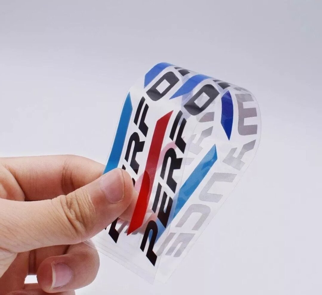 bộ 2 tem dán gương chiếu hậu ô tô performance