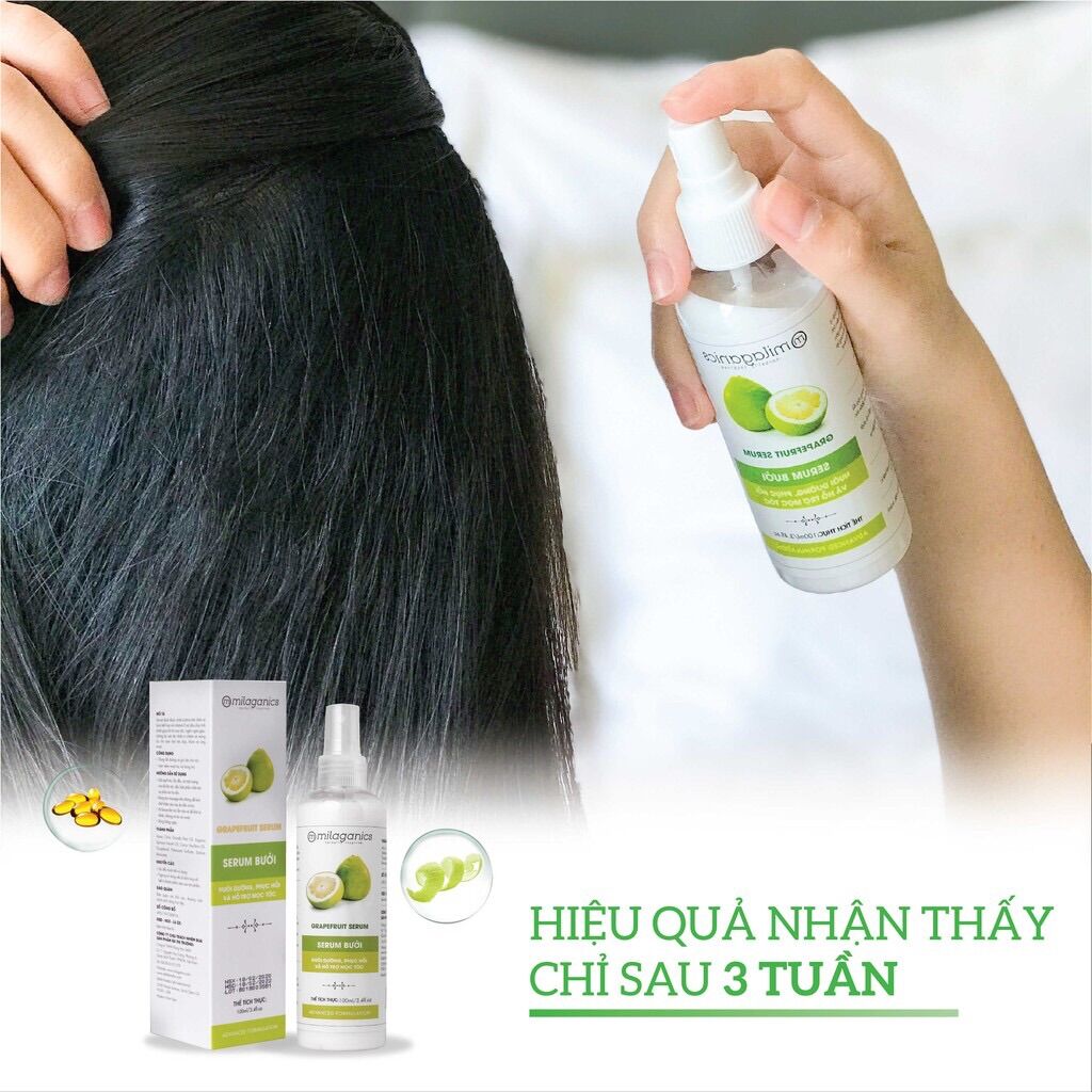 [Mua 1 tặng 1] Serum chăm sóc tóc Bưởi Milaganics 250ml