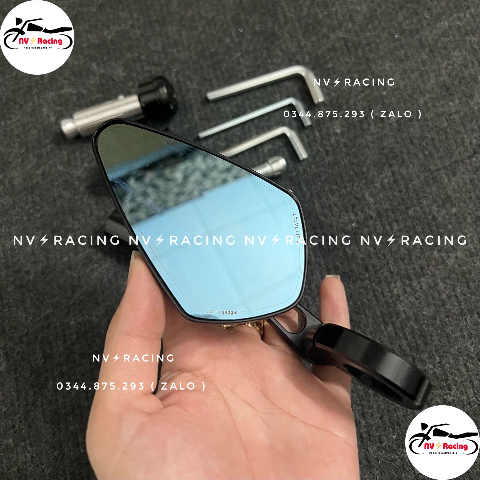 [ Chính hãng ] Gương ( kiếng ) chiếu hậu lá motogadget