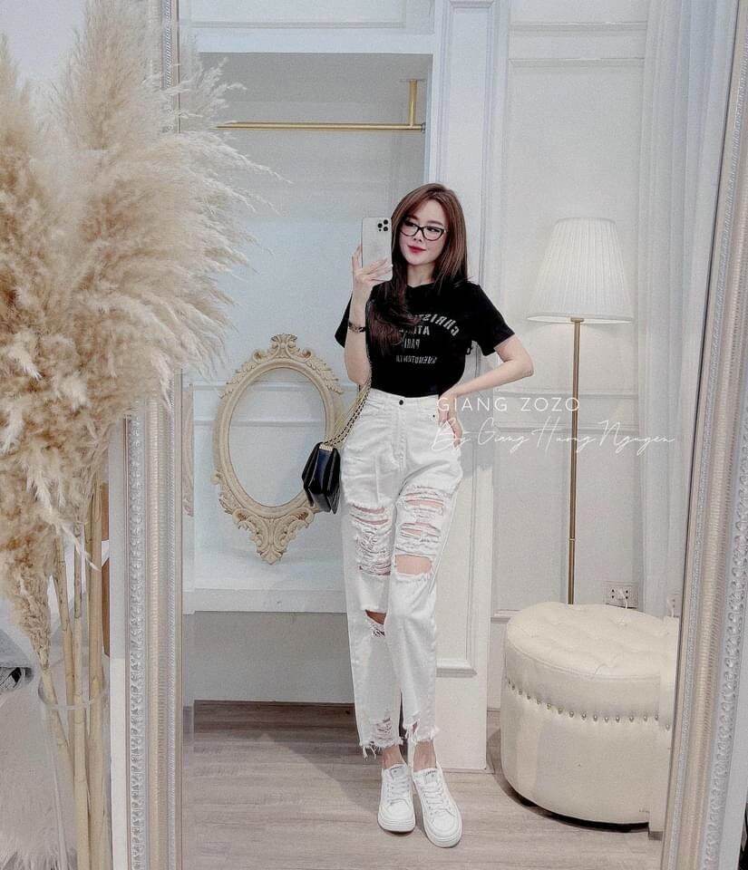 Quần baggy rách tua gấu ảnh thật 😍