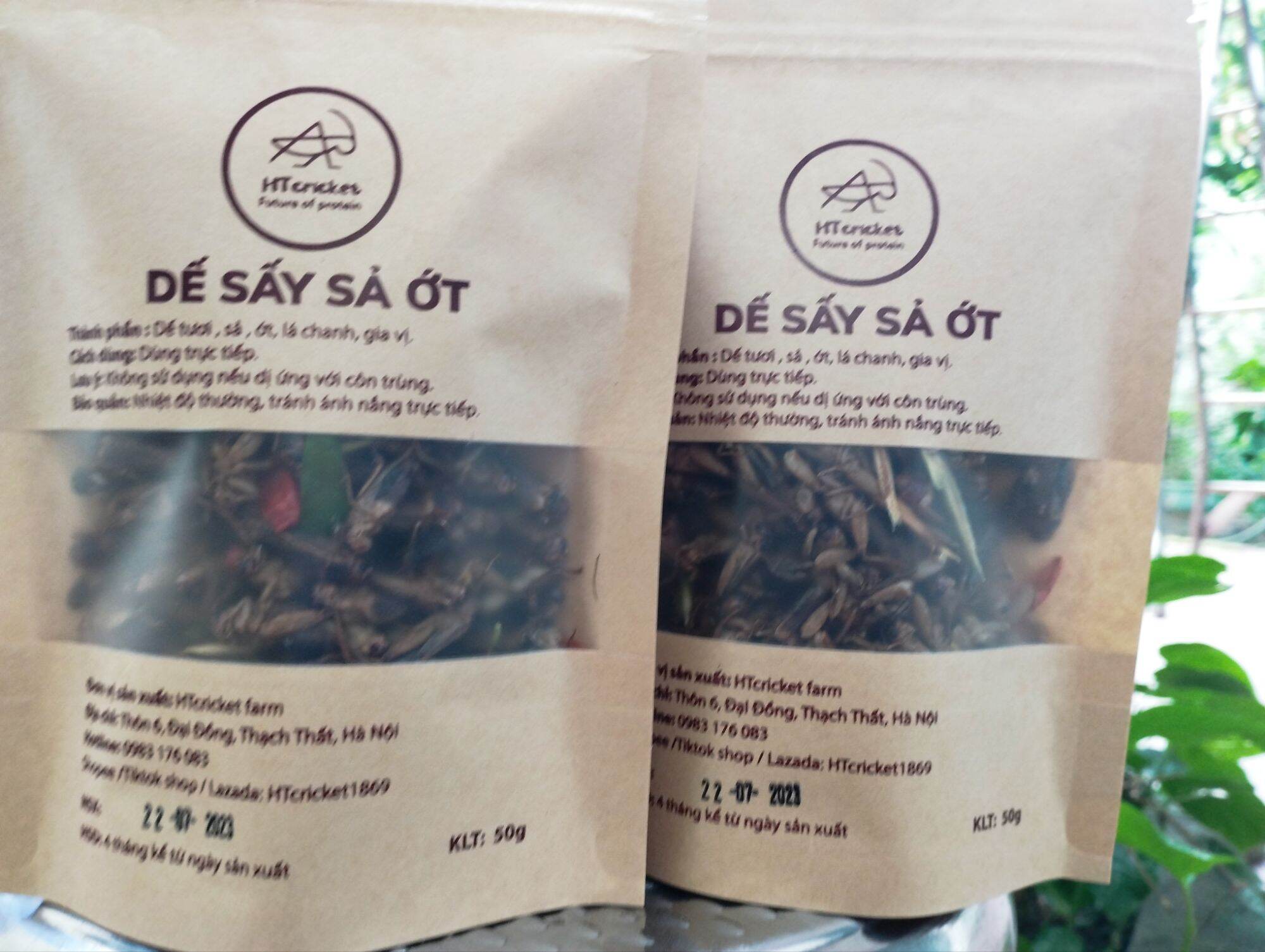 Dế sấy sả ớt, dế sấy giòn, dế sấy cay giòn