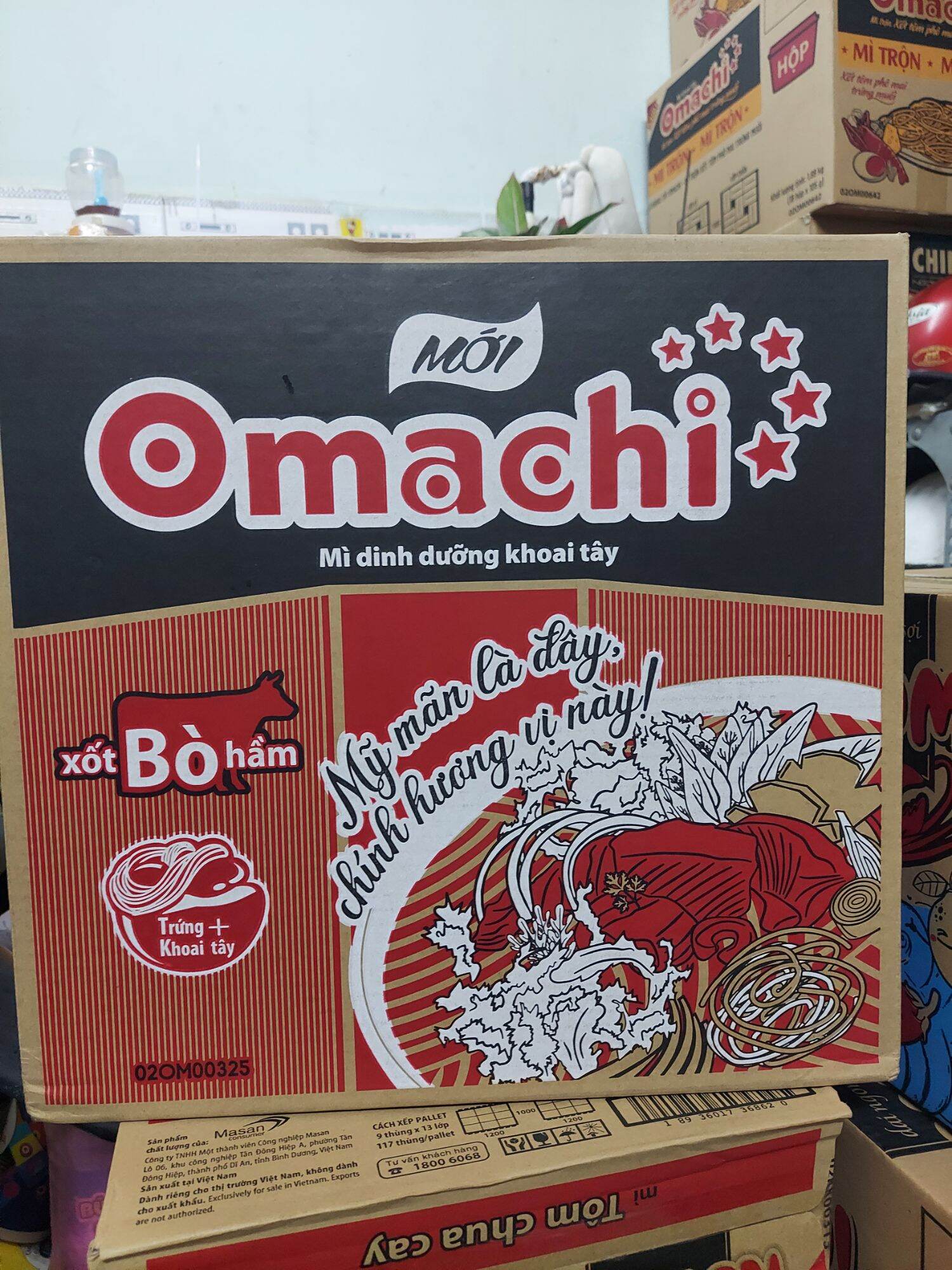 Mi omachi bò hầm thùng 30 gói