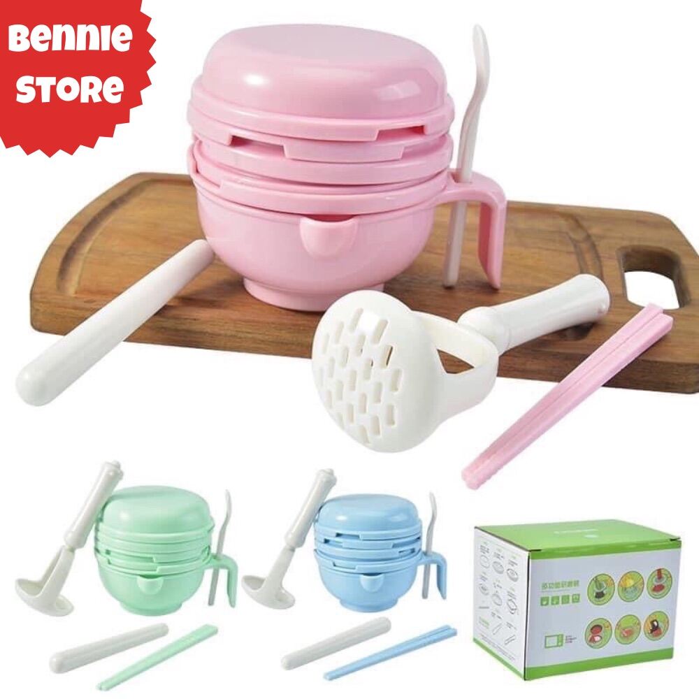 Bộ chế biến ăn dặm 10 chi tiết kiểu Nhật cho bé