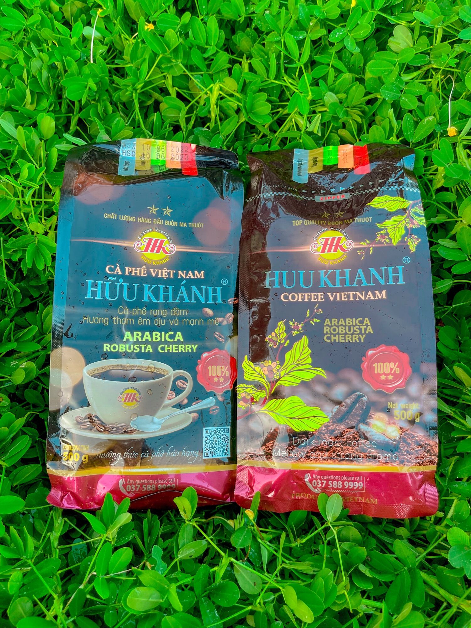 Combo 10 bịch cà phê HỮU KHÁNH - HK 2SAO (5kg)