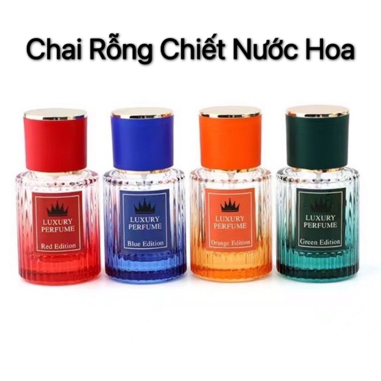 Chai rỗng chiết nước hoa 30ml lọ tròn có vân kẻ