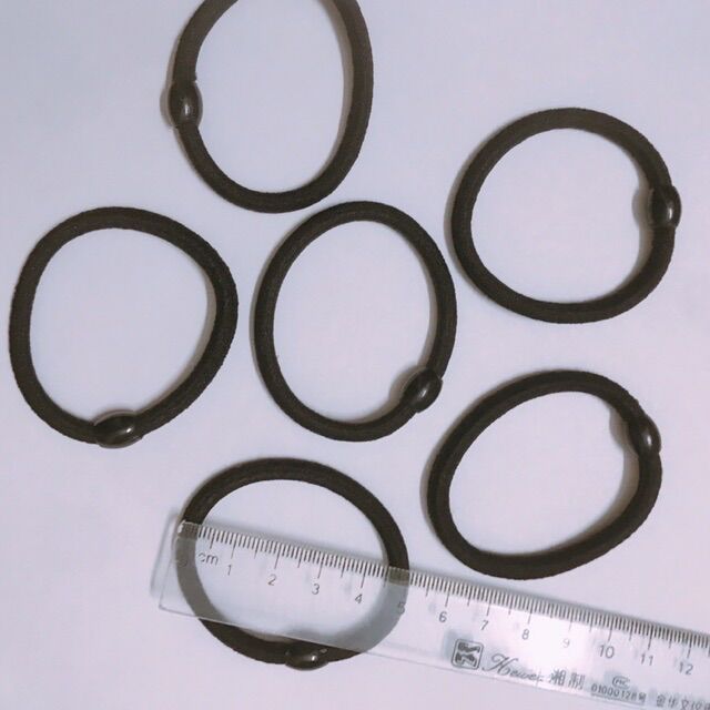 Combo 10 dây buộc tóc chun đen trơn