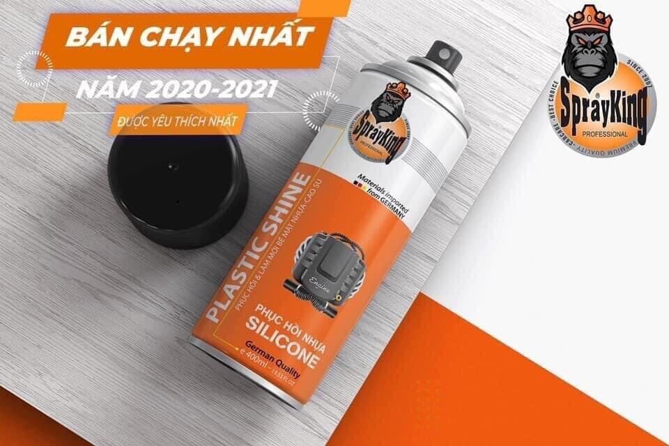 Chai xịt làm bóng nhựa nhám Sprayking 400ml